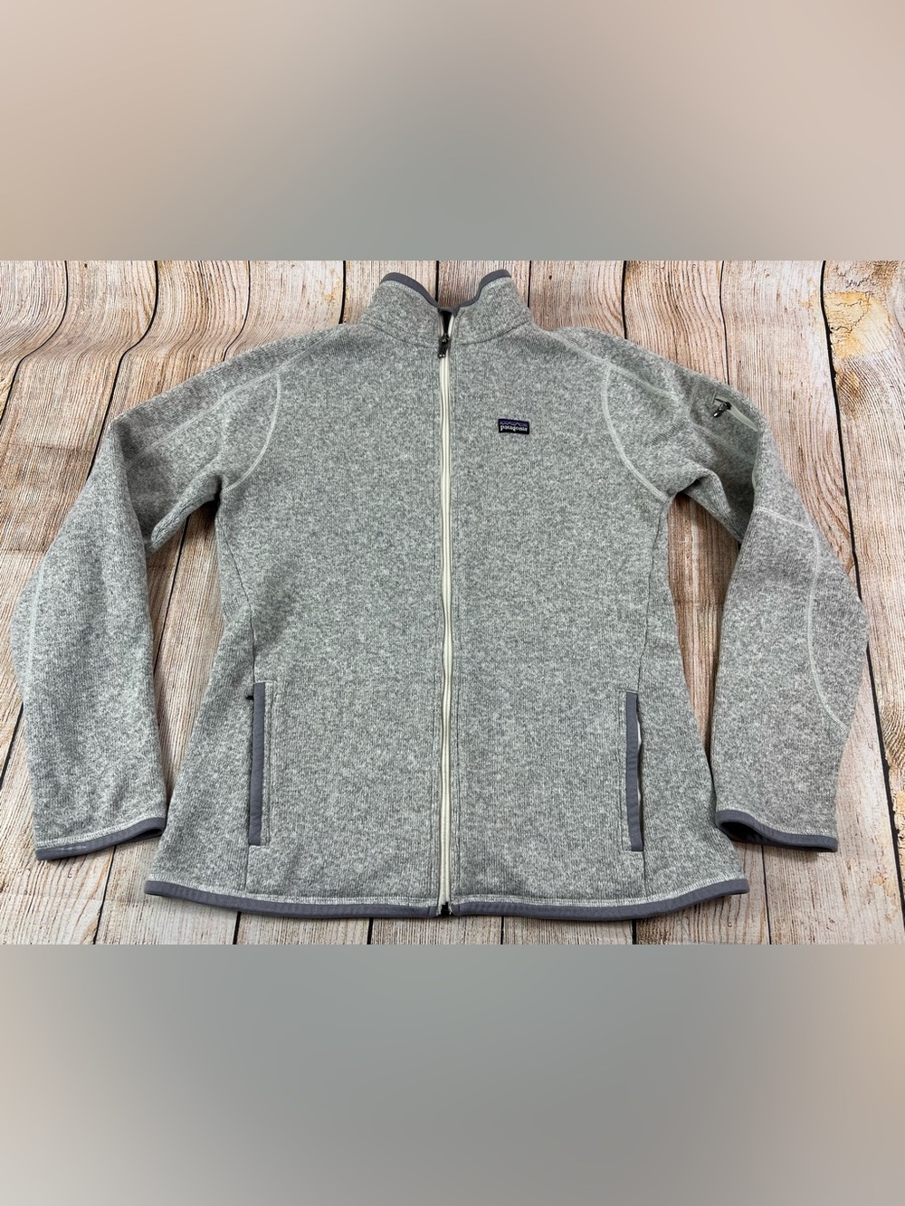 Women’s Patagonia Better Sweater Full Zip Gray Jacket Size Large